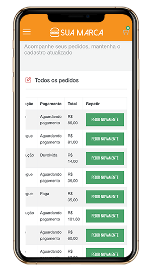 Possibilidade de repetir pedidos